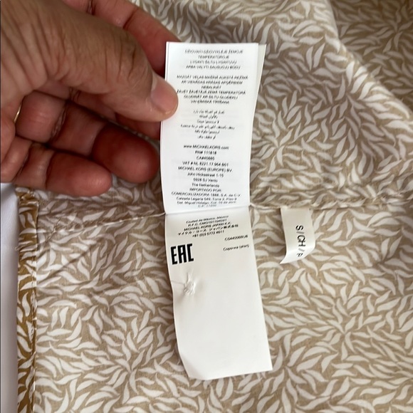 Michael Kors Tan Casual Button Down Shirt - Picture 11 of 11